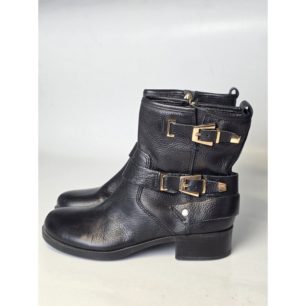 Marc Fisher Women's Boots Size 6‎ M Black Leather Zip Ankle Shoes